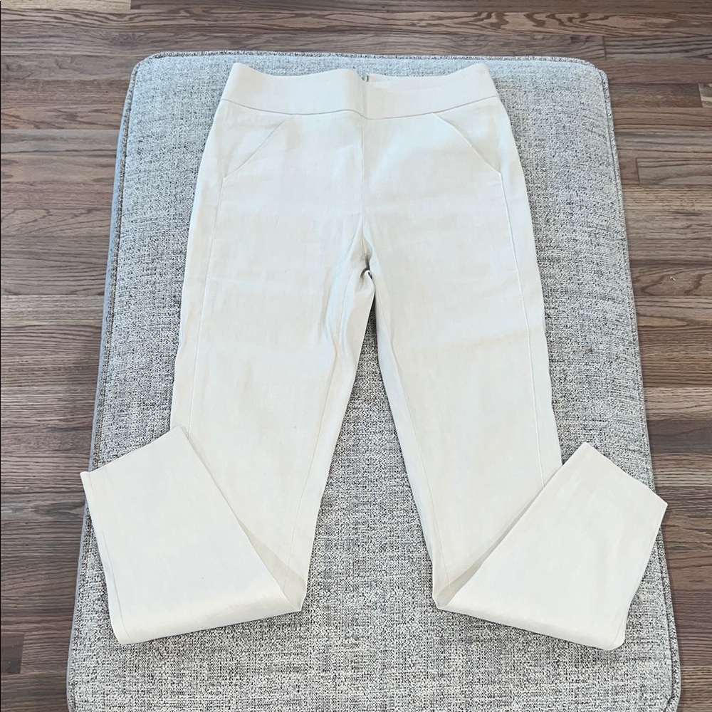 Bebe Cream Ankle Pants